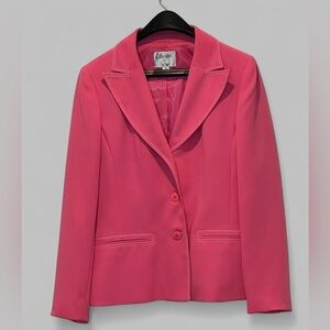 Vintage Le Suit Pink Blazer Tailored Jacket Sz 10